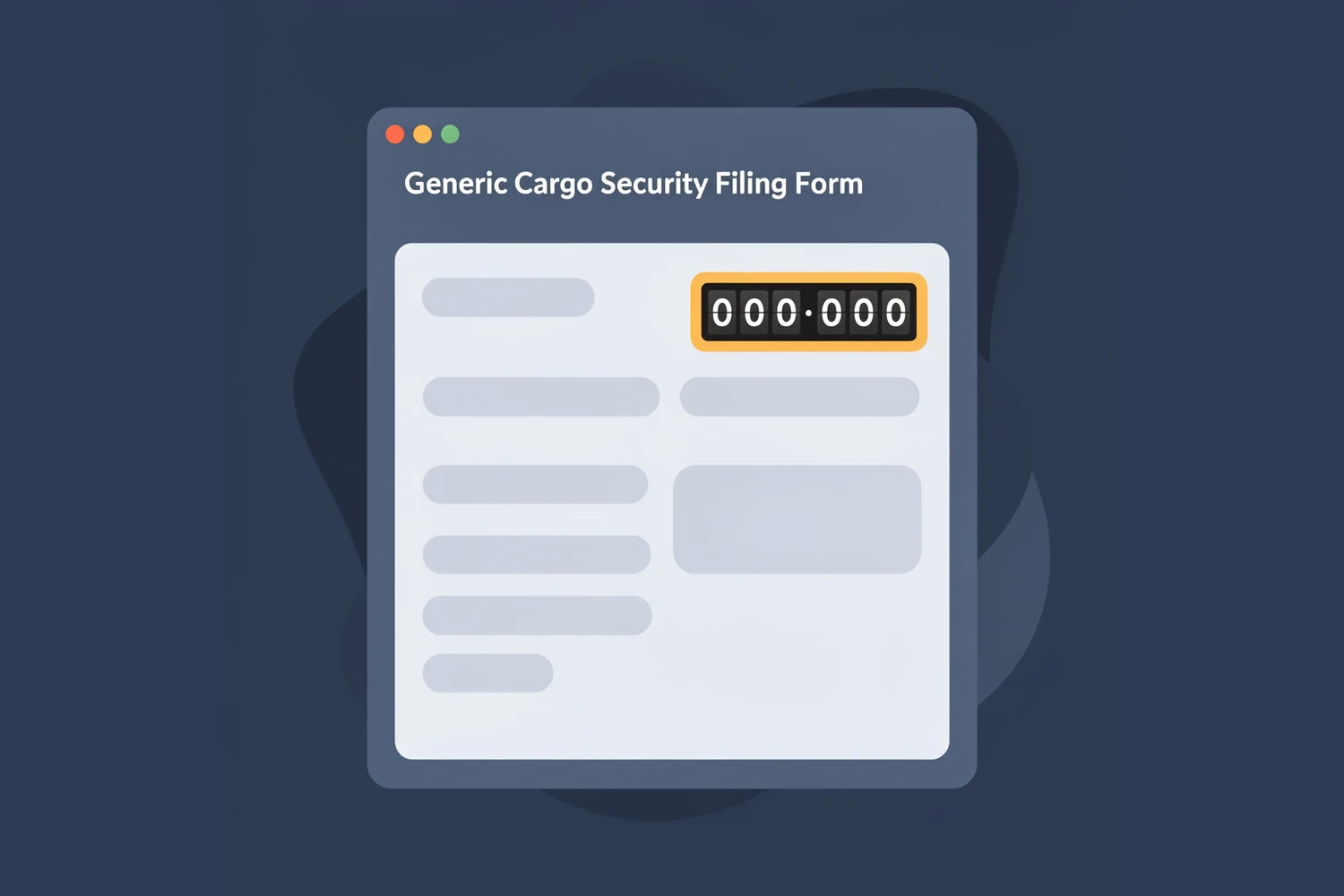 Importer Security Filing screen with the pre-departure deadline highlighted