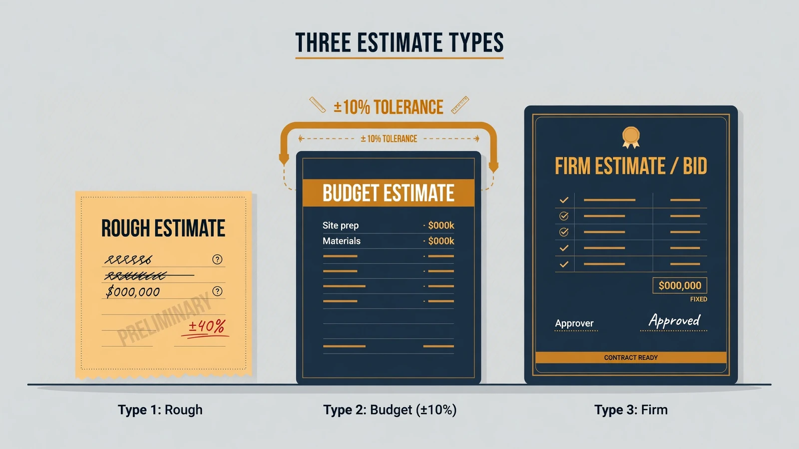 Diagram of binding, non-binding estimates and the 110 per cent rule